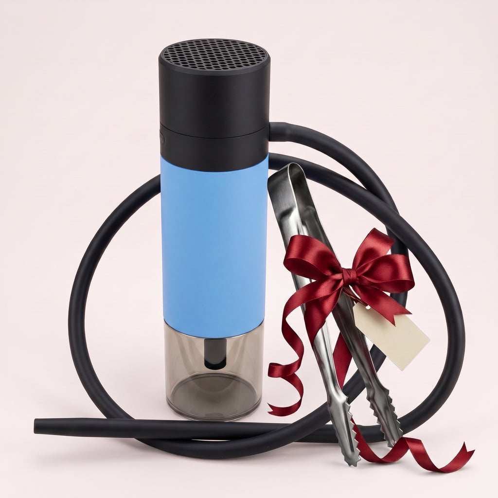 Premium Portable Car Shisha (Luxury Blue Edition) + FREE Tong