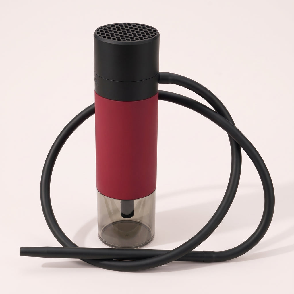 Premium Portable Car Shisha (Luxury Red Edition) + FREE Tong