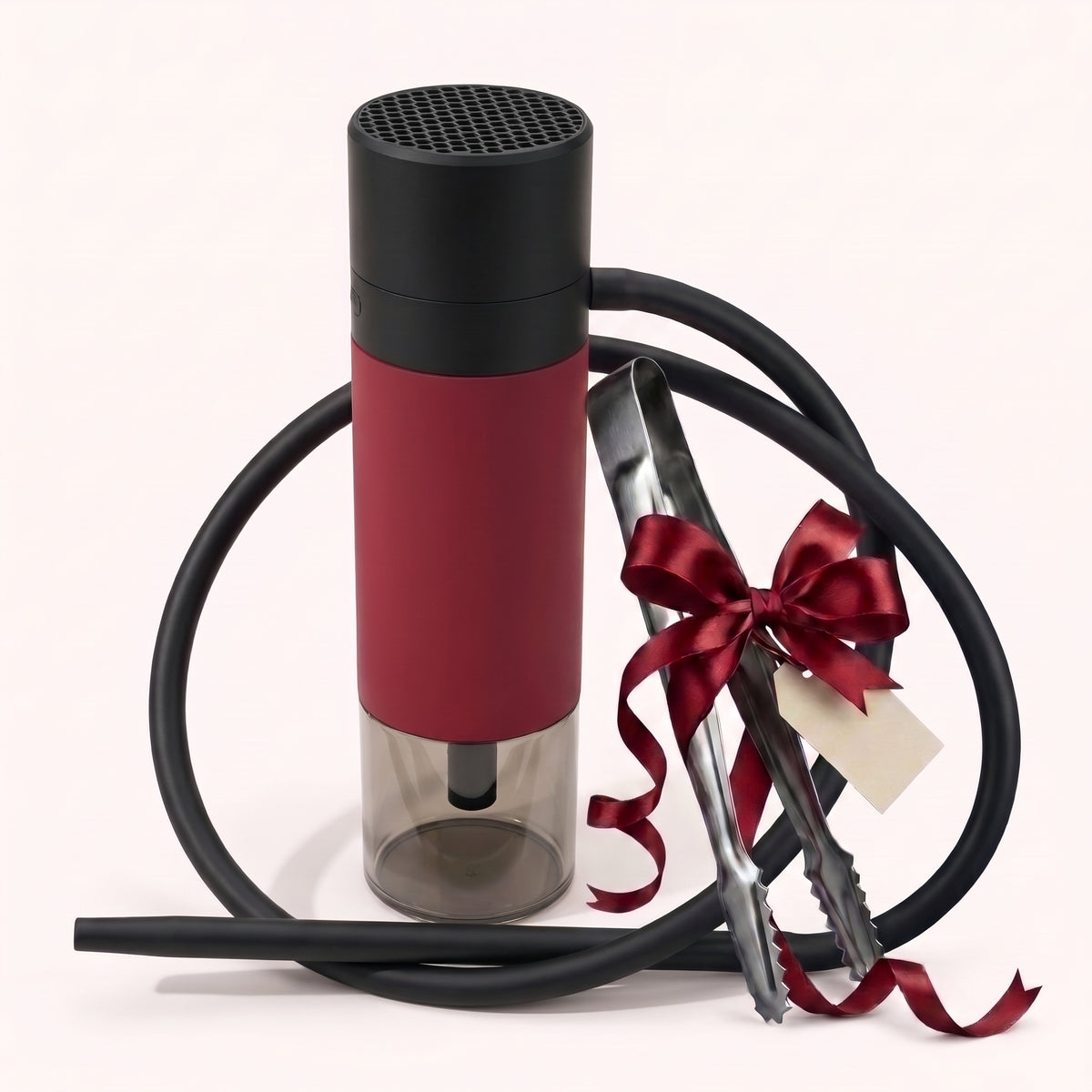 Premium Portable Car Shisha (Luxury Red Edition) + FREE Tong
