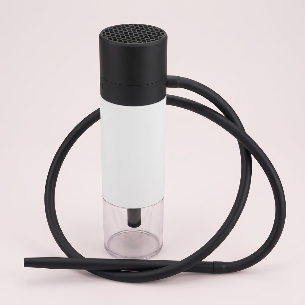 Premium Portable Car Shisha (Luxury White Edition) + FREE Tong